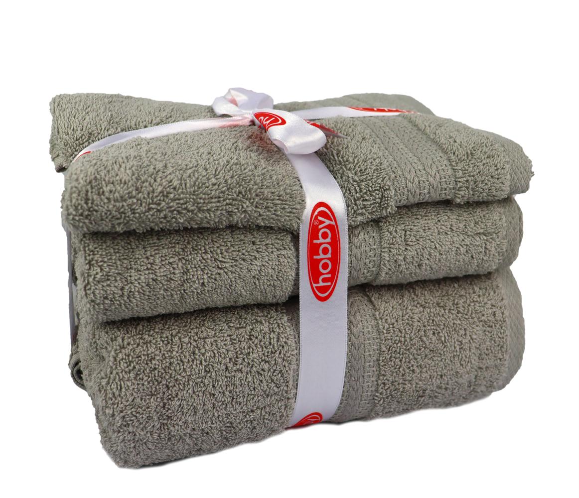 Набір рушників Rainbow Gri 3 шт. 500г/м2 Сірий - фото 2