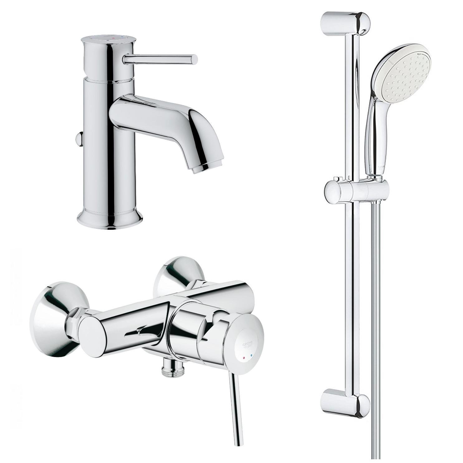 Набор смесителей для ванны Grohe BAUCLASSIC 123867S Хром (76408)