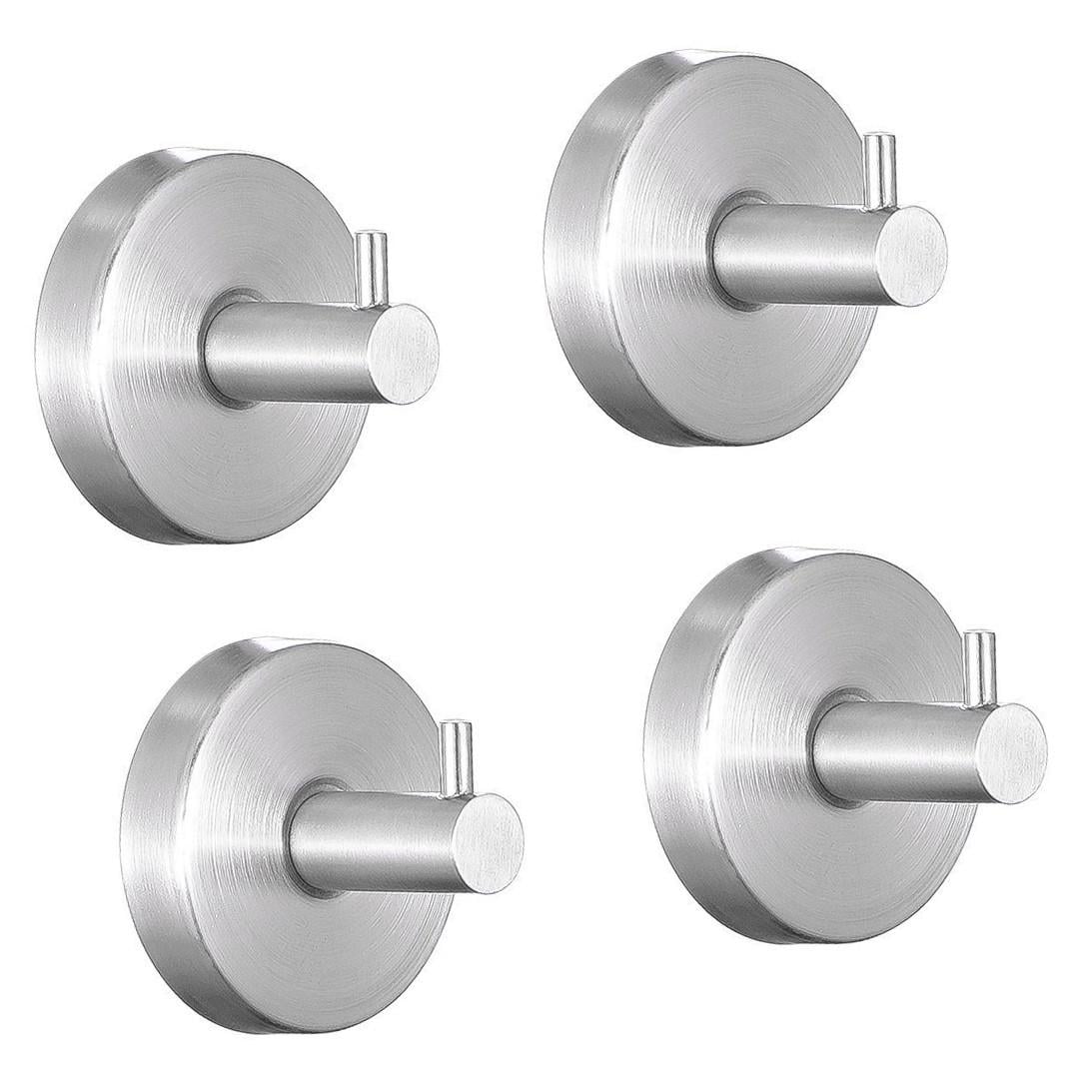 Гачки з нержавіючої сталі SIPAN S-102 на вакуумній присосці 4 шт. Сріблястий матовий (3239)