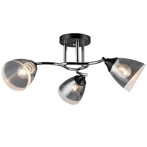 Люстра Svet с тремя плафонами под лампы Е27 Серо-белый (SR-A3859/3 CH+BK)