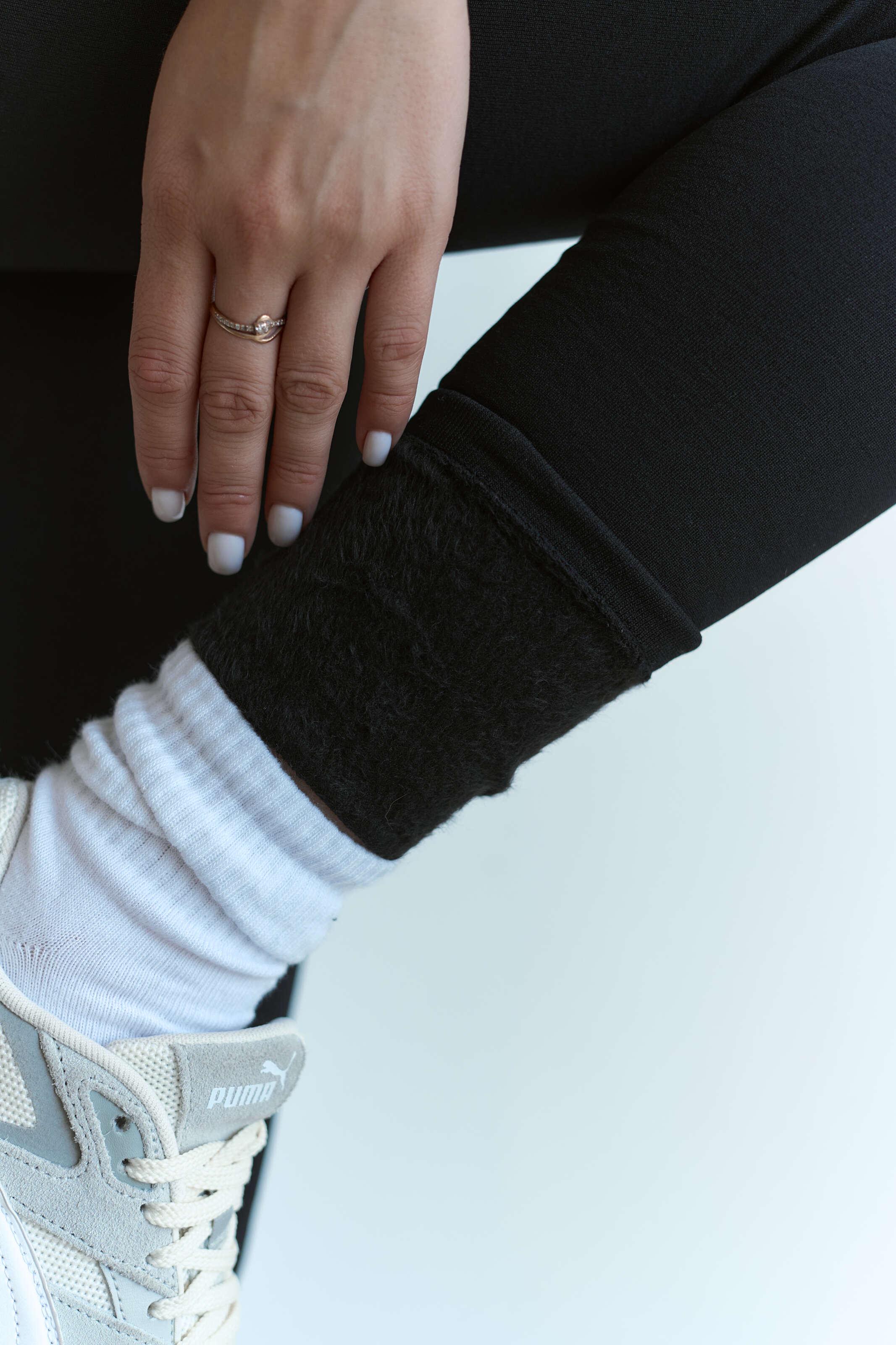 Легинсы бесшовные средней плотности на меху OS Черный (900) - фото 5 Легинсы бесшовные средней плотности на меху OS Черный (900) - фото 5