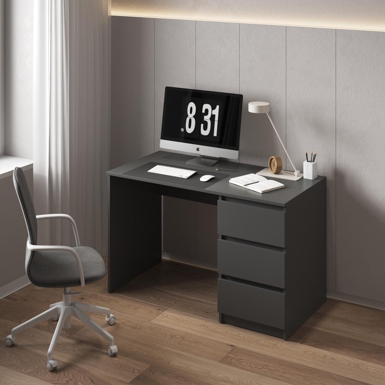 Стіл комп’ютерний з тумбою Вайс R-1 1200х600х755 мм Антрацит (30469160) - фото 1 Стіл комп’ютерний з тумбою Вайс R-1 1200х600х755 мм Антрацит (30469160) - фото 1