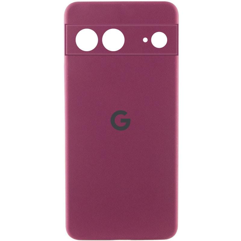 Противоударный Чехол Silicone Cover Lakshmi Full Camera (AAA) with Logo для Google Pixel 7 Бордовый/Plum
