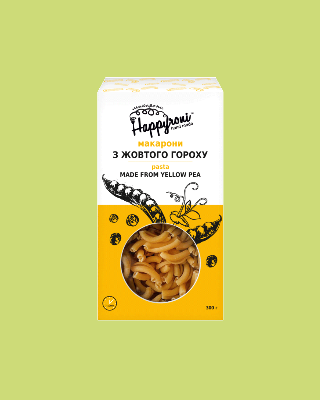 Завитки из желтого гороха 300 г