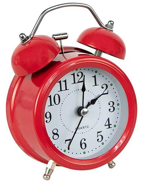 Будильник кварцевый 4010 17х12х5, 5 см Красный (3982)
