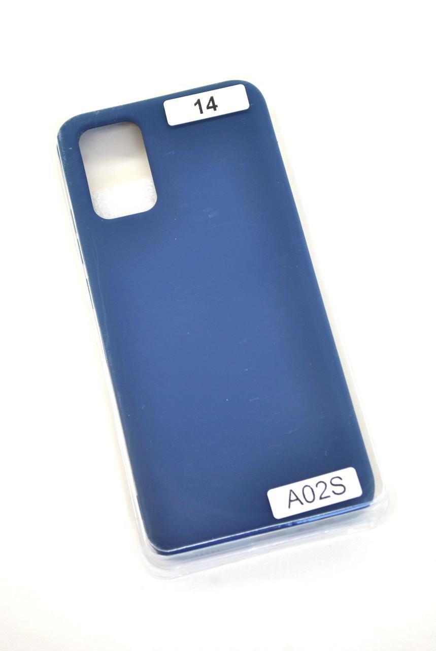 Чехол для телефона Samsung A02s/A025 Silicone FULL №14 Dark blue (4you)