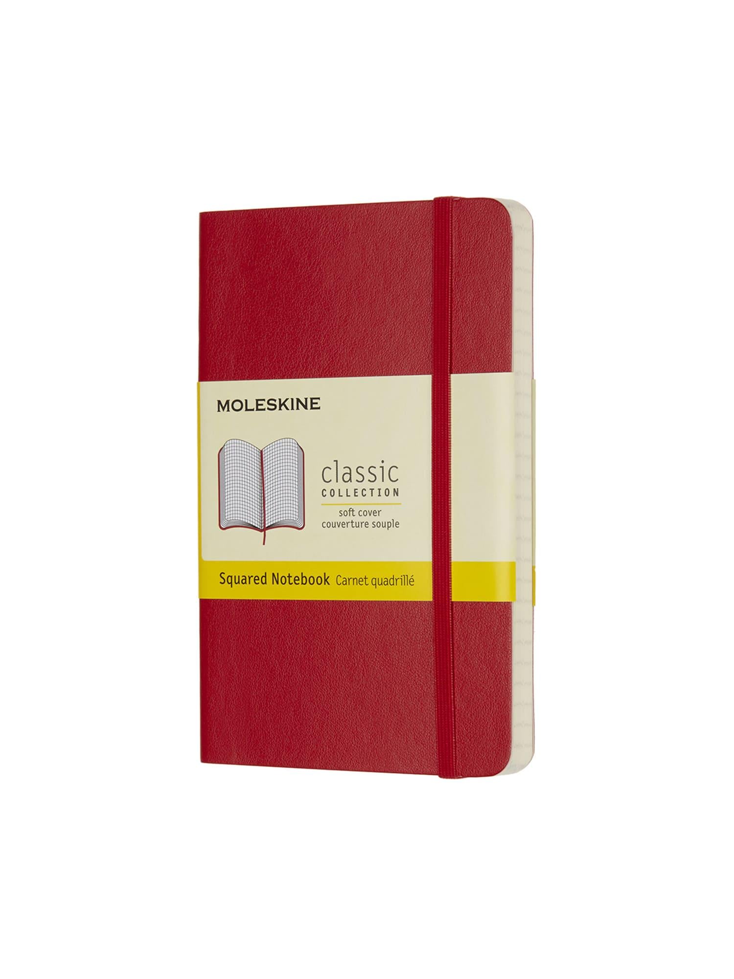 Записная книжка Moleskine Classic карманная клетка мягкая Красный (QP612F2)