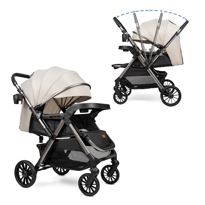 Коляска прогулянкова Ninos Maxi 2 з перекидною ручкою Light Grey/Graphite (NM2025LB) - фото 5