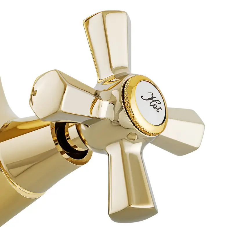 Змішувач для умивальника Mixxus Premium Retro Золотий - фото 4