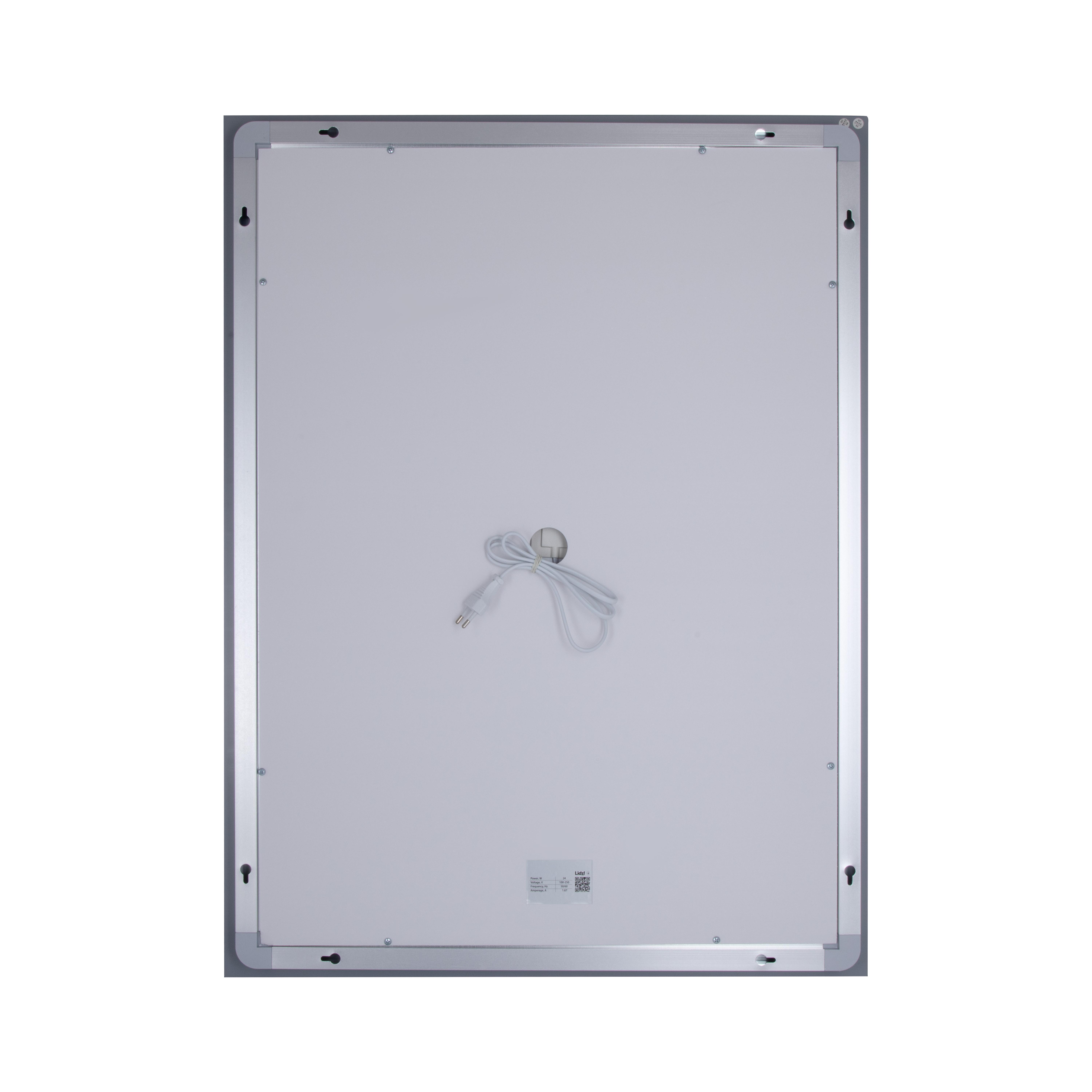 Дзеркало Lidz Kubis з LED-підсвічуванням Touch з антизапотіванням/димером/регулюванням яскравості 600х800 мм (LD78LF9376080) - фото 5