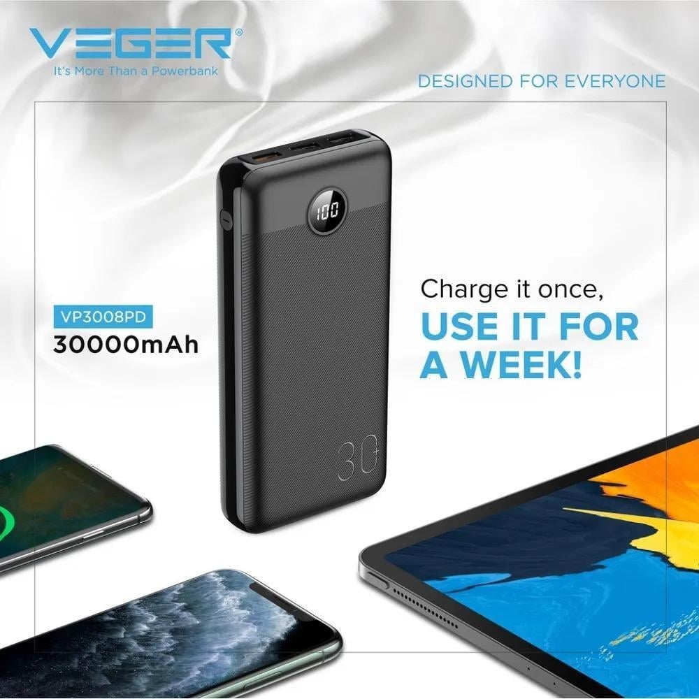 Повербанк VEGER 30000 mAh (W1105PD) - фото 15