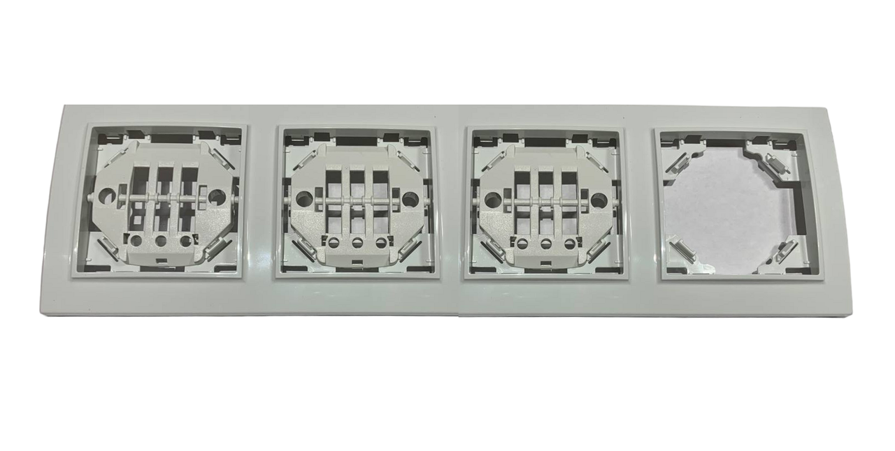 Рамка для розеток Lumano COMFORT 4-я горизонтальная Белый (000018912)