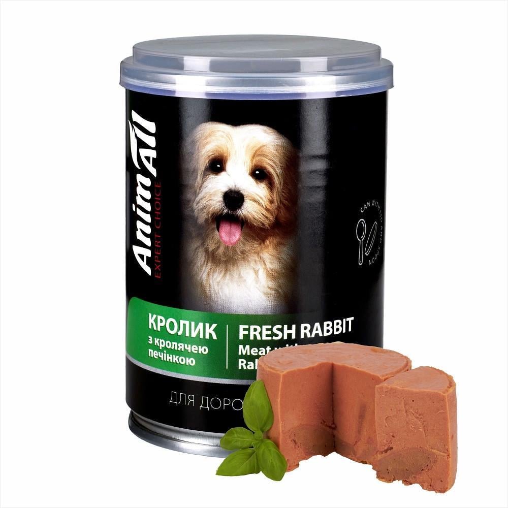 Корм влажный AnimAll кролик с кроличьей печенью для собак 375 г (2998381586) Корм влажный AnimAll кролик с кроличьей печенью для собак 375 г (2998381586)