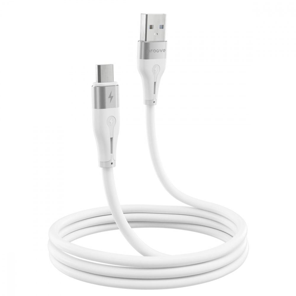 Кабель Proove Soft Silicone Micro USB 2,4 A 1 м Белый (49205 white) - фото 3