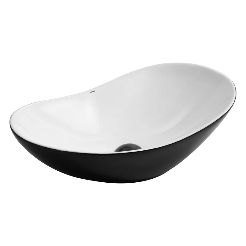 Раковина накладна MIXXUS Premium WAVE-0105 620х360х160 мм White/Black (MP6558)