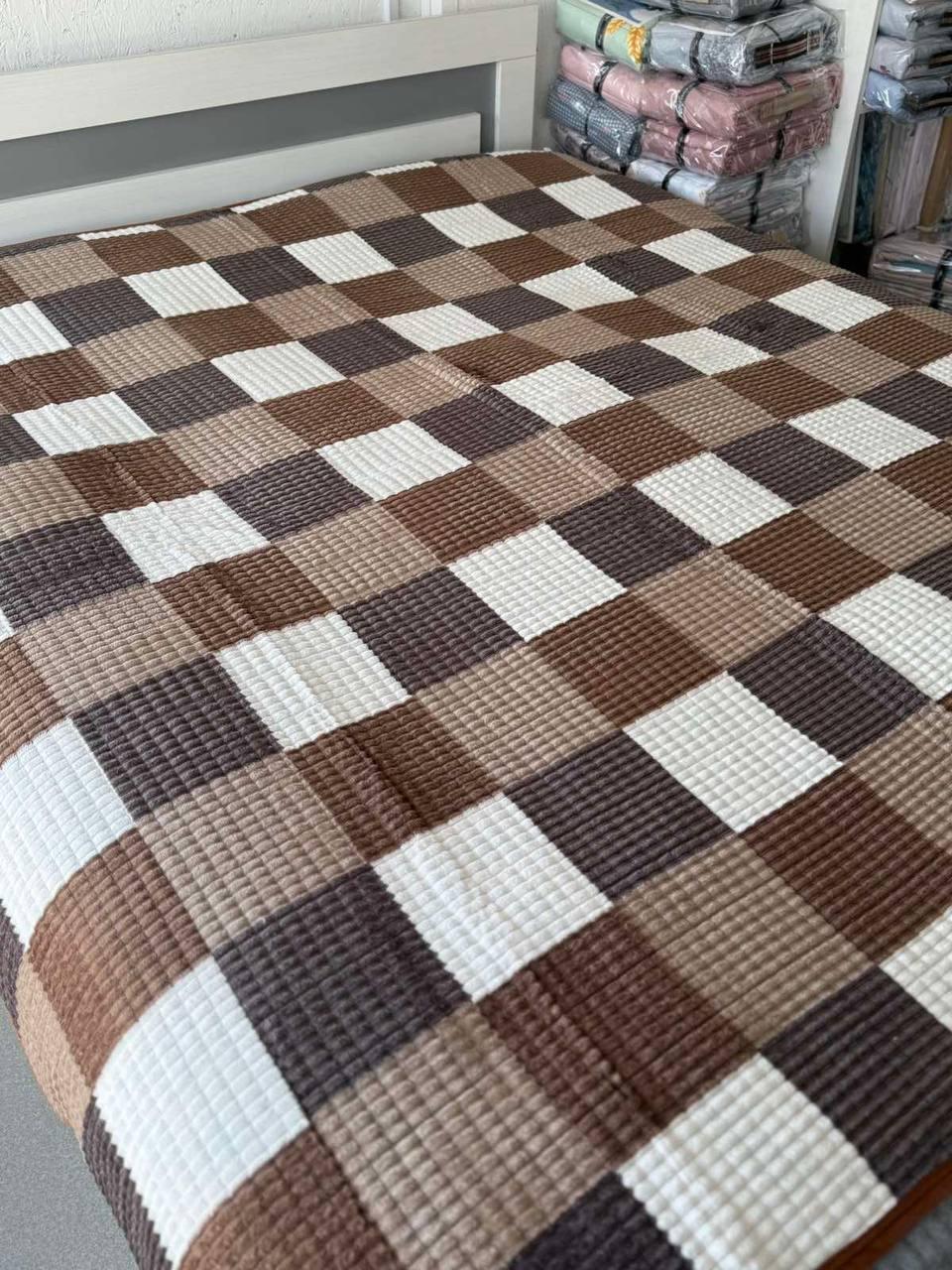 Покривало велюрове 200х230 см Коричневий (Д-al-klit-001) - фото 2 Покривало велюрове 200х230 см Коричневий (Д-al-klit-001) - фото 2