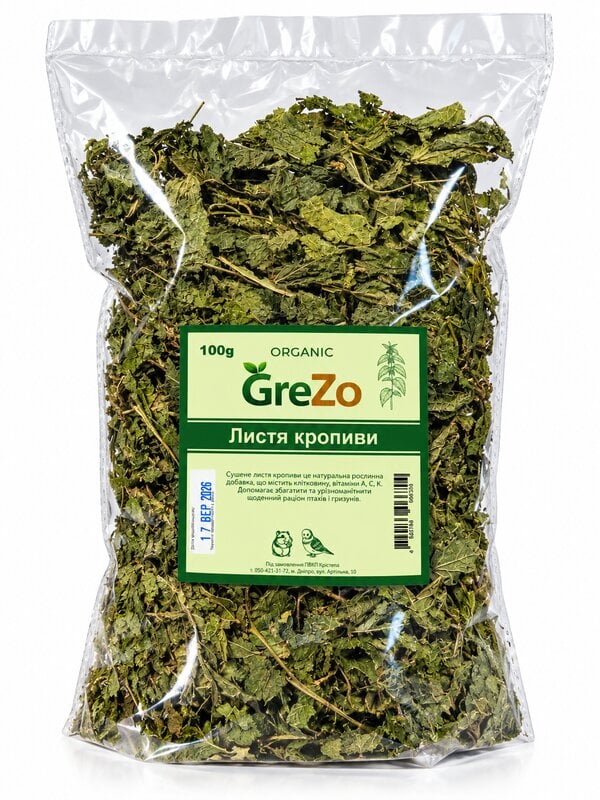 Листья крапивы GreZo 100 г