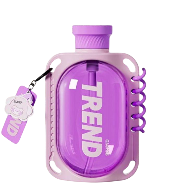 Пляшка для води герметична з антислизьким покриттям та ремінцем 780 мл Фіолетовий (2692817870) - фото 1 Пляшка для води герметична з антислизьким покриттям та ремінцем 780 мл Фіолетовий (2692817870) - фото 1