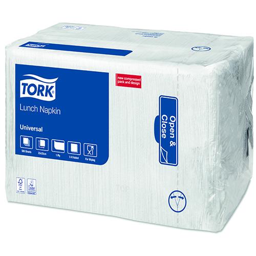 Серветки Tork Universal 32x32 одношарові 500 шт. Білий (509300)