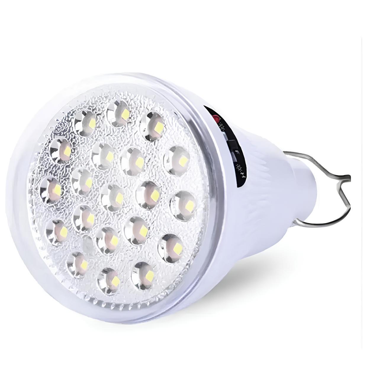 Лампа светодиодная GR-020 аккумуляторная с солнечной панелью Белый (15468162)