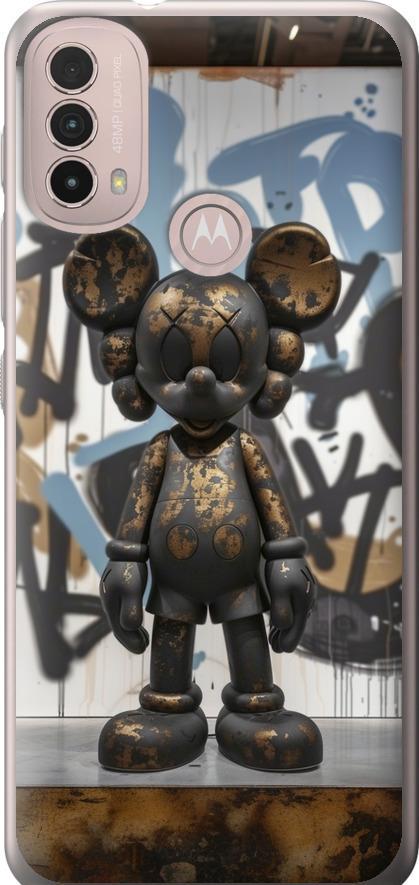 Чехол на Motorola E40 Bronze kaws v2 (6098u-2660-42517)