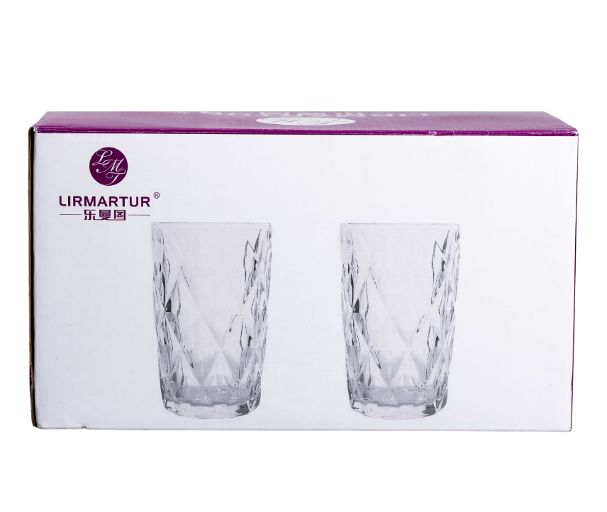 Набір склянок Lirmartur гранованих 6 шт. по 400 мл Прозорий - фото 5 Набір склянок Lirmartur гранованих 6 шт. по 400 мл Прозорий - фото 5