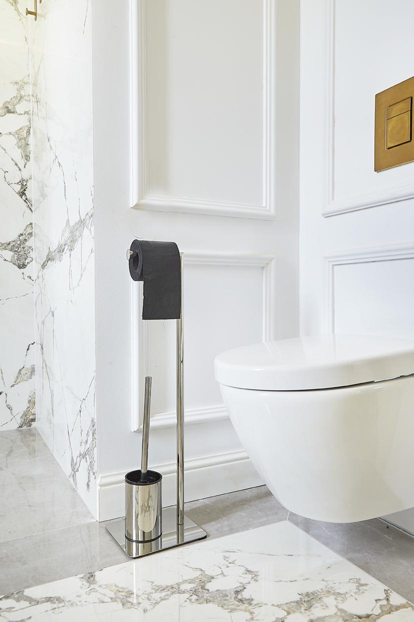 Стойка-держатель AWD interior туалетной бумаги и щетки 20x69,2x18 см Хром (AWD02071974) - фото 3 Стойка-держатель AWD interior туалетной бумаги и щетки 20x69,2x18 см Хром (AWD02071974) - фото 3