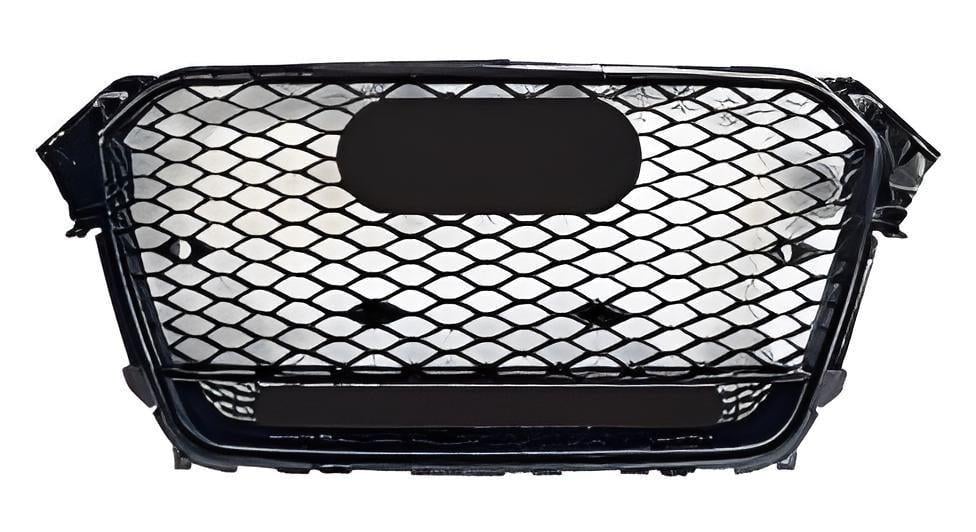 Передняя решетка RS-style с надписью Quattro 2012-2015 GT Tuning для Audi A4 B8 2007-2015 ABS Черный