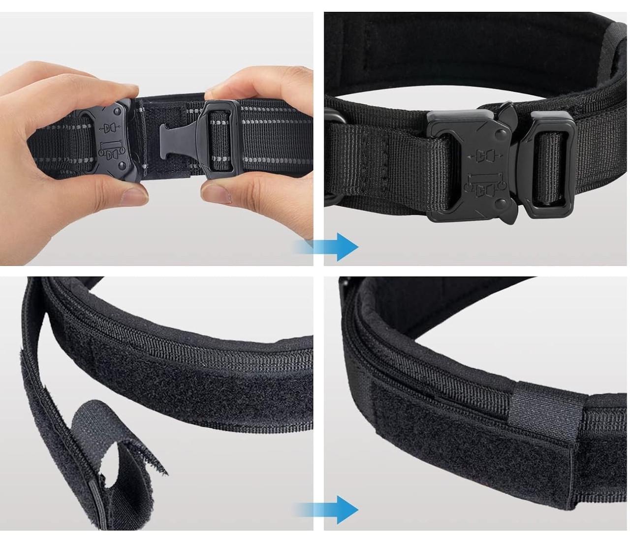 Нашийник для собак Harness нейлоновий з металевою пряжкою-фастекс L 45-55 см Чорний (2042422788) - фото 4 Нашийник для собак Harness нейлоновий з металевою пряжкою-фастекс L 45-55 см Чорний (2042422788) - фото 4