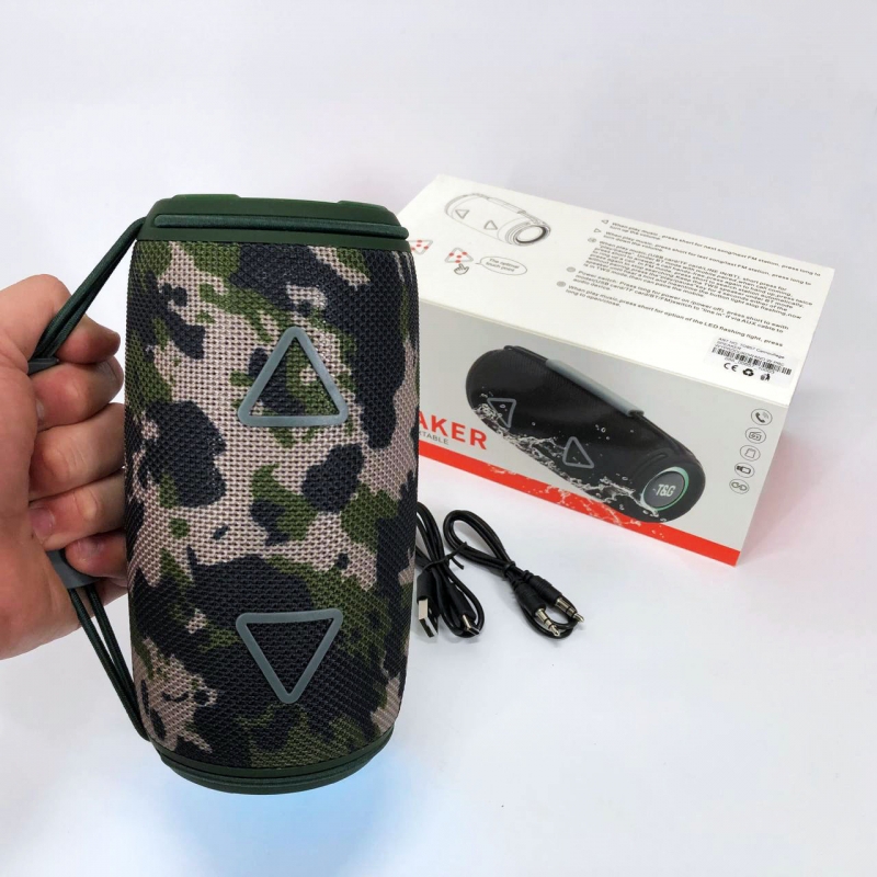 Колонка портативная TG 657 Bluetooth с RGB подсветкой Camo (tf4896) - фото 3