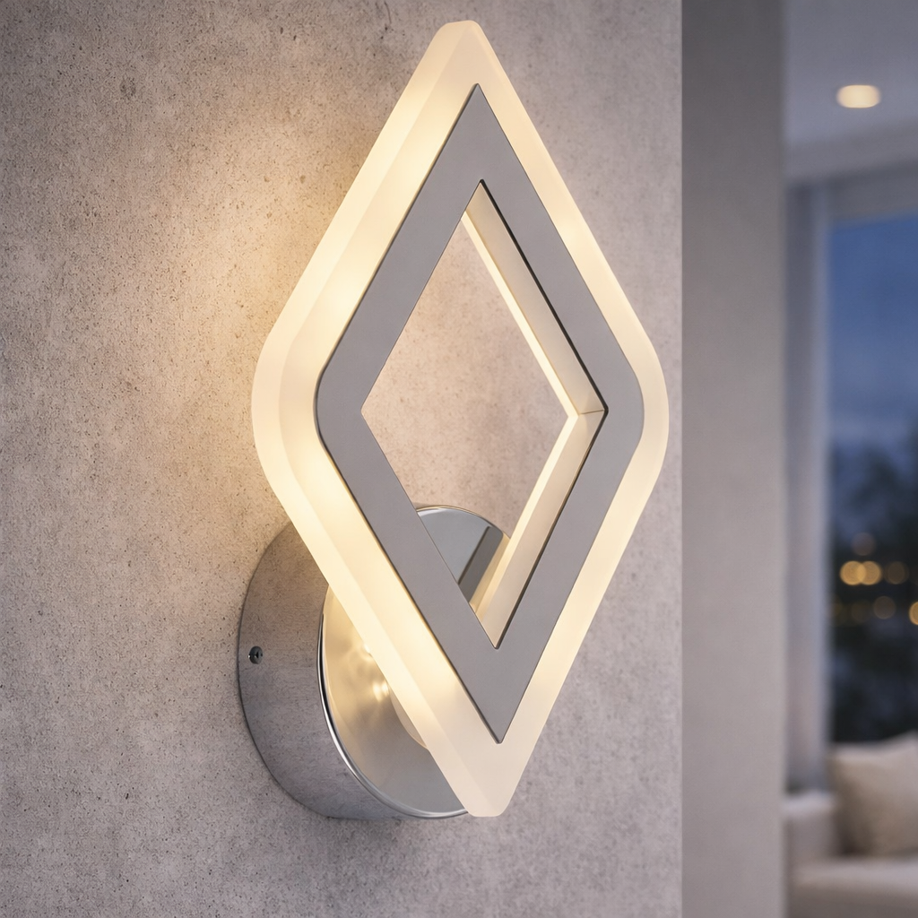 Бра светодиодное Valeso с квадратным плафоном с пультом 3000-6500К 8W Хром (LI8460A/1 CR)