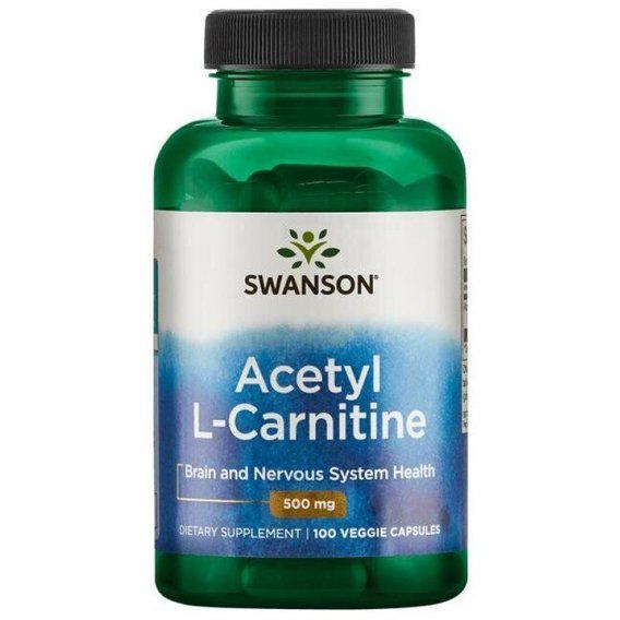 Комплекс Ацетил Карнитин Swanson Acrtyl L-Carnitine 500 мг 100 Veg Caps (SWA-11649)