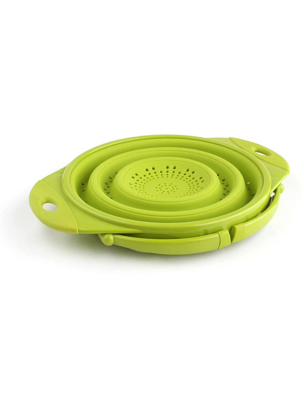 Дуршлаг складной силиконовый Dexas Collapsible Colander на ножках 3800 мл 25 см Салатовый (10CC383) - фото 3