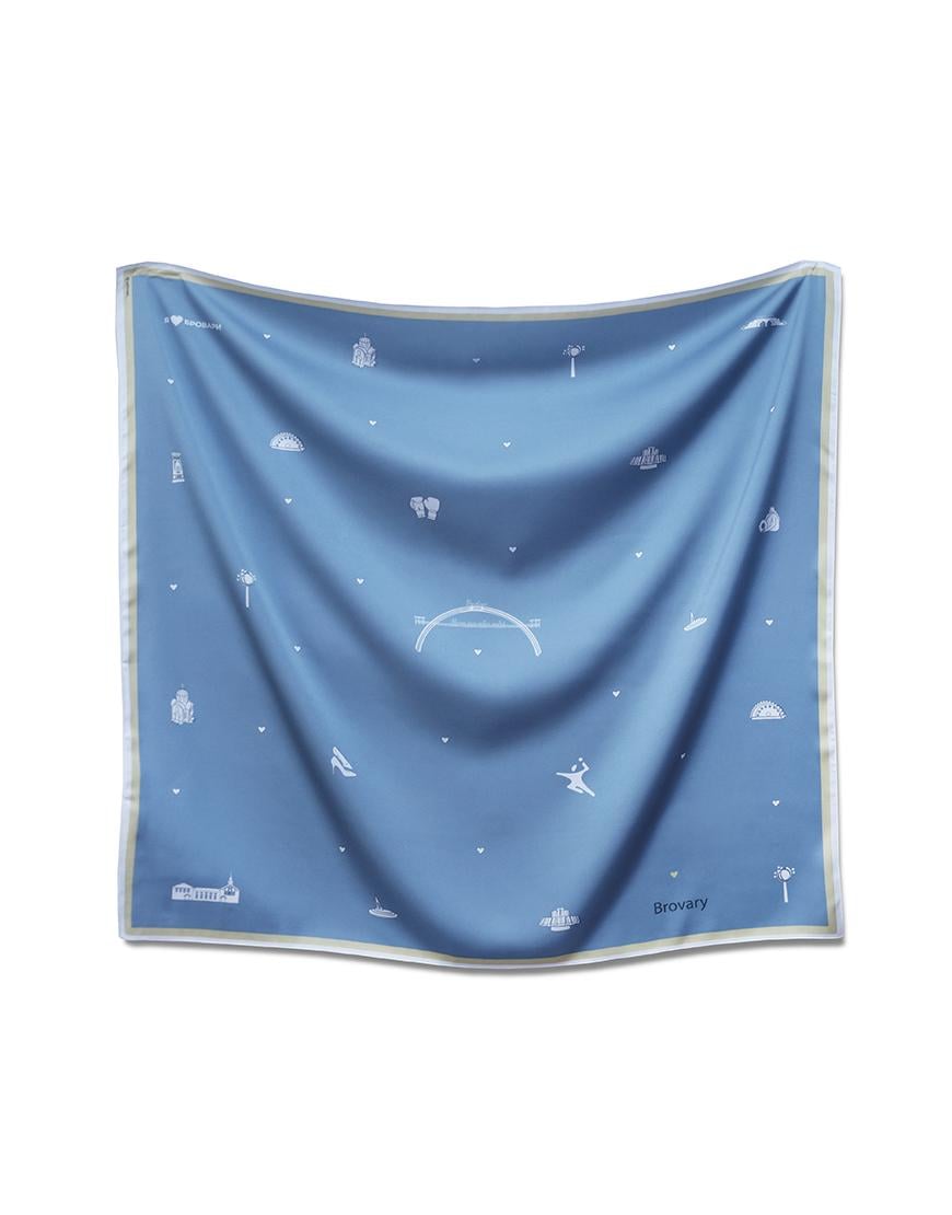 Хустинка Мої Бровари жіноча SOFT25 блакитна One size
