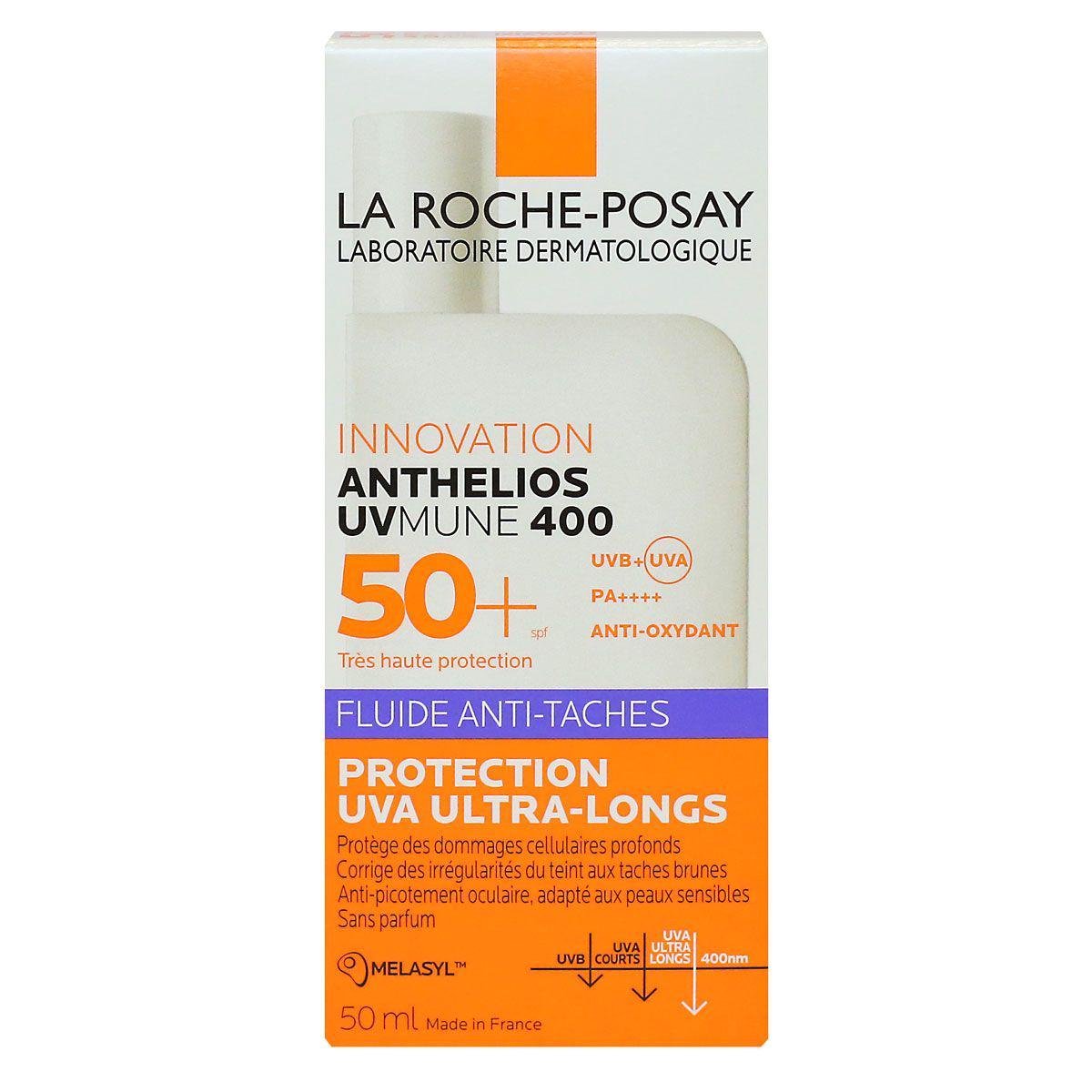 Флюїд для обличчя сонцезахисний La Roche-Posay Anthelios UVMUNE 400 Fluide Anti-taches SPF 50+