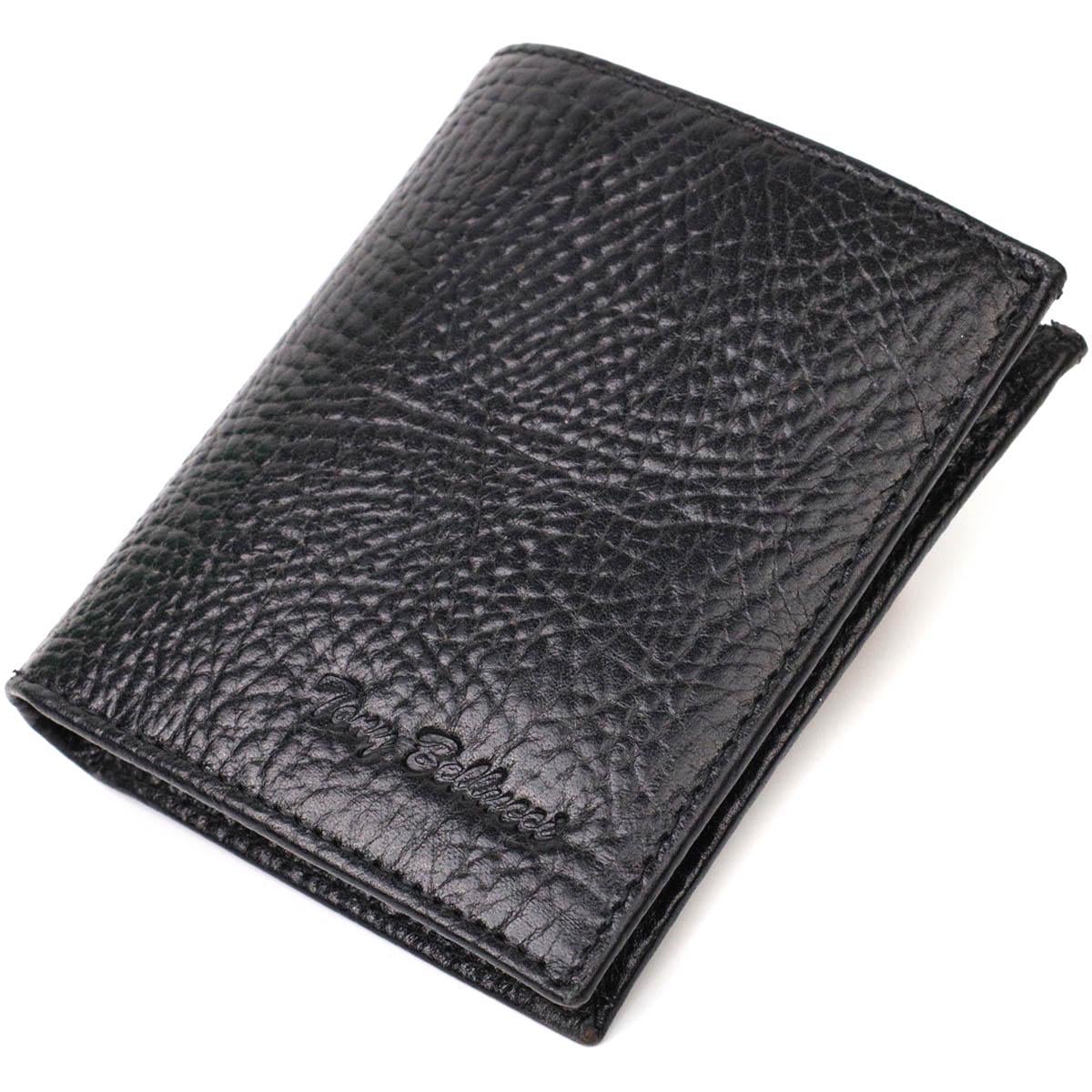 Кошелек мужской Tony Bellucci Wallet 22069 из натуральной кожи Черный
