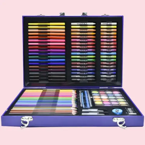 Набір для малювання дитячий YU227 Космонавт в кейсі 128 шт. Синій (54321)