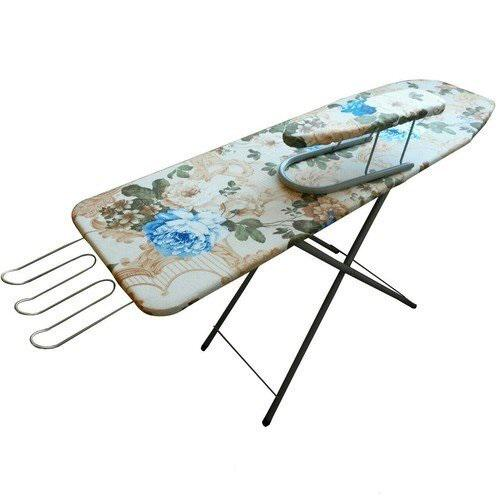 Гладильная доска для дома ДСП с регулировкой высоты/подставкой для утюга/подлокотником 110х30 см Разноцветный (147-46-55005)