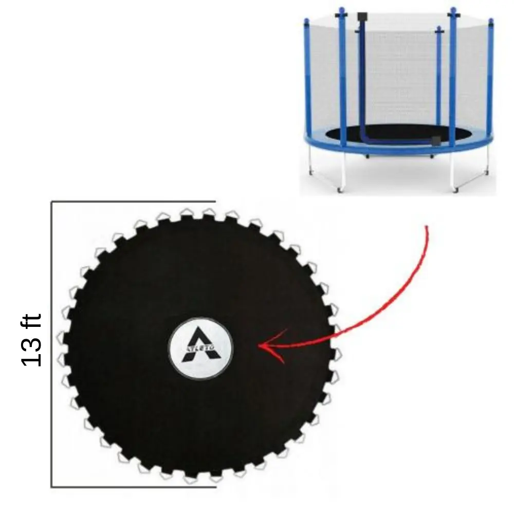 Мат для батута Atleto з поліпропілену на 80 пружин 404 см Чорний (132-76-20111901) - фото 9