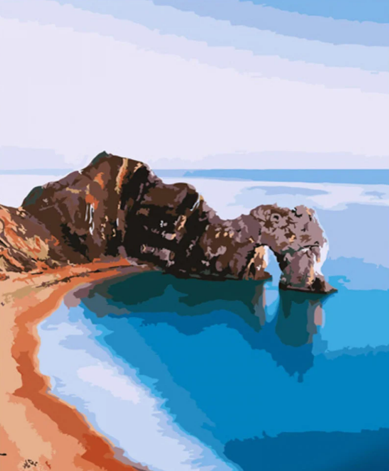 Картина по номерам Strateg Скала Durdle Door 40x50 см (GS711)