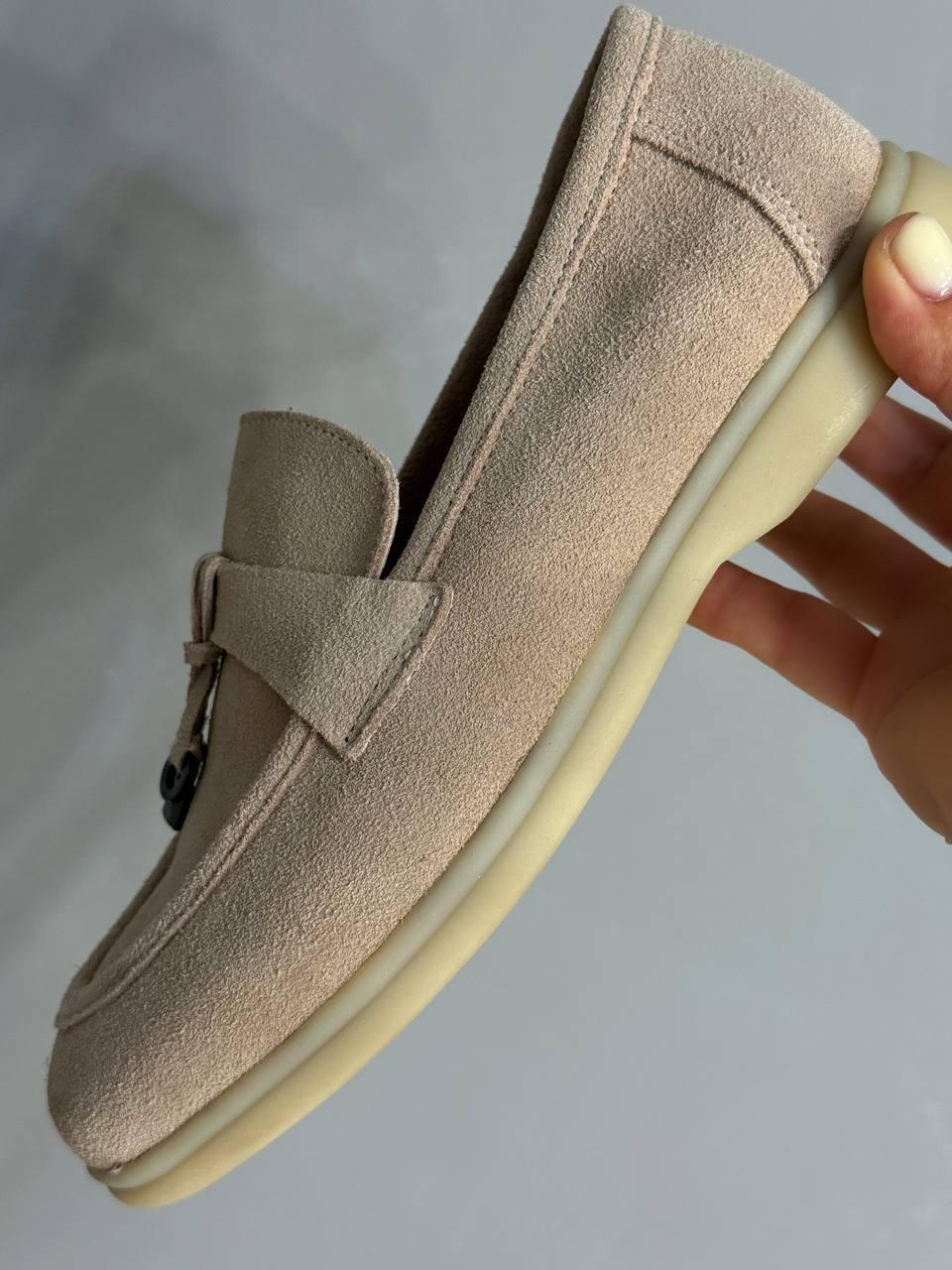 Туфли женские Hengji 336-5 замшевые лоферы с фурнитурой р. 40 25,5 см Бежевый - фото 3 Туфли женские Hengji 336-5 замшевые лоферы с фурнитурой р. 40 25,5 см Бежевый - фото 3