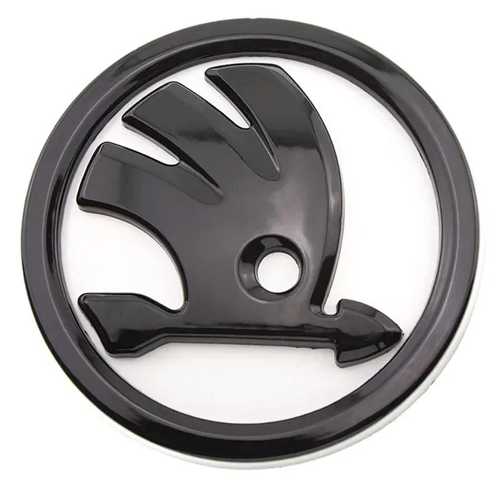 Эмблема капота Skoda 89 мм Белый (15421780)