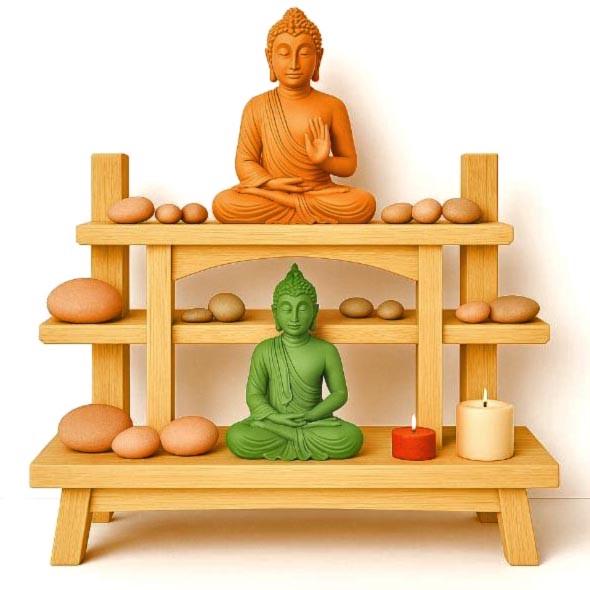 Алтарь для медитации из дерева Махадева Карри (ЛАТ-012003)