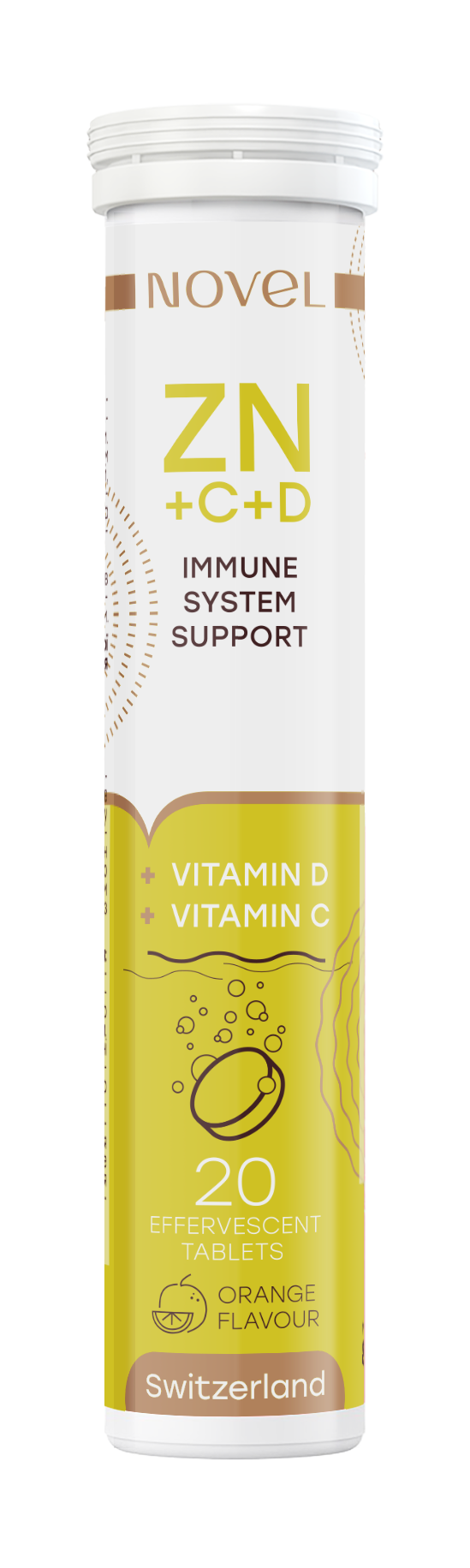 Витамины Novel Vitamin C+Zinc+D таблетки шипучие 20 шт.