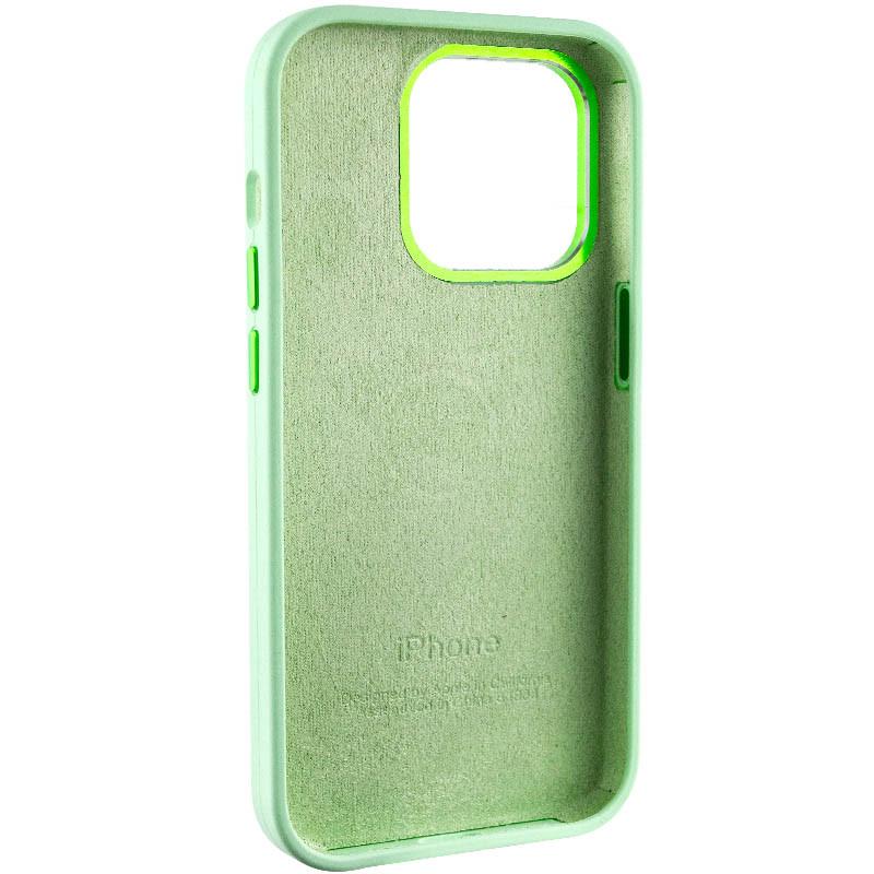 Противоударный чехол Silicone Case Metal Buttons (AA) для Apple iPhone 13 Pro Max (6.7") Зеленый / Pistachio - фото 6