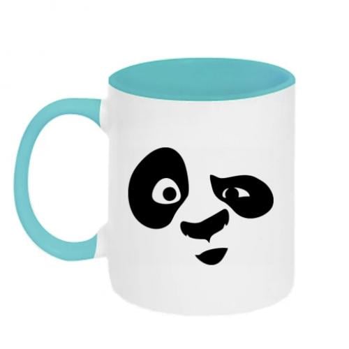 Чашка двухцветная Panda Po 320 мл Белый с бирюзовым (5512659-64-119547)
