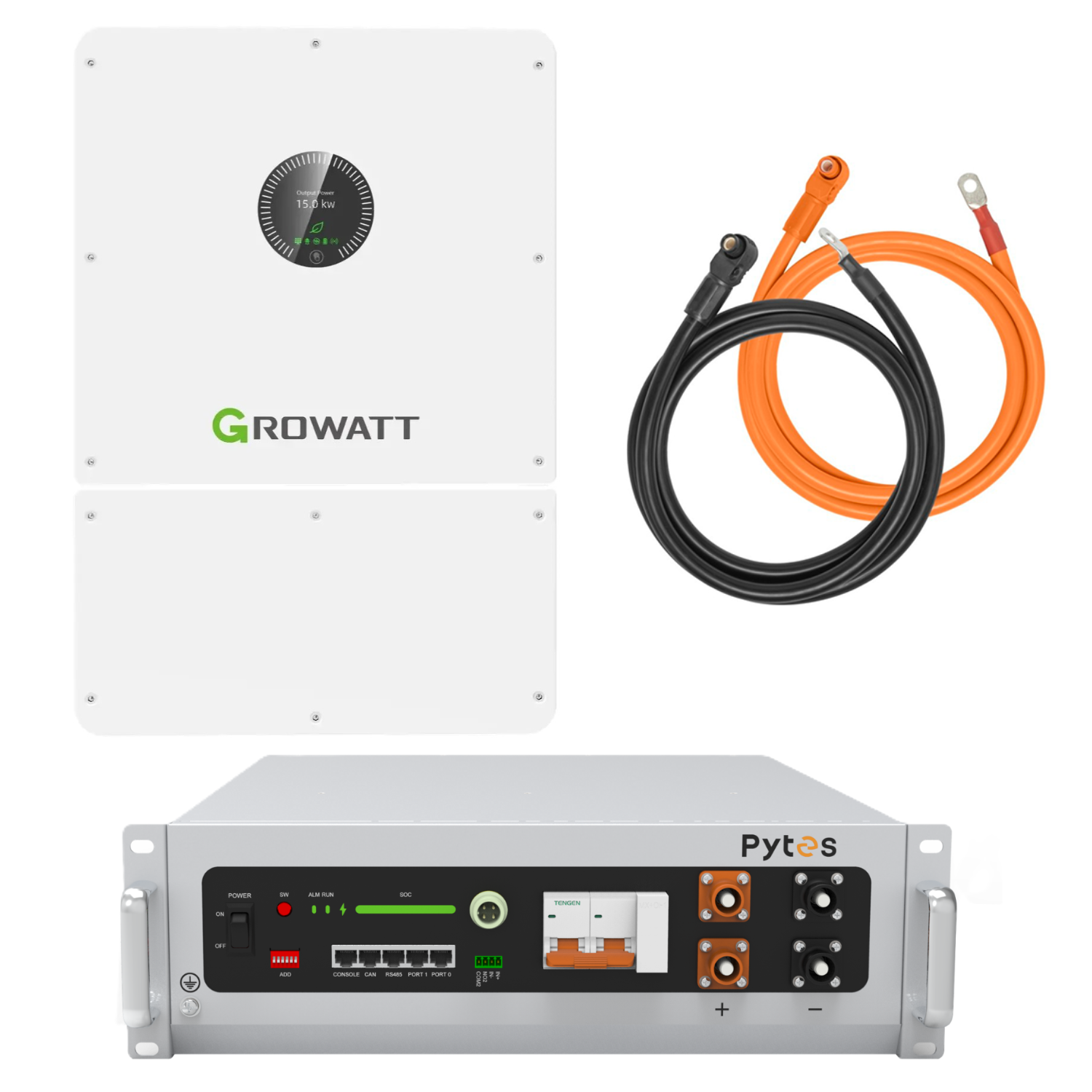 Комплект автономного энергоснабжения Growatt WIT 12K-HU 12 кВт и Pytes V5°α Plus H+ 5,12 кВт/год LiFePO4