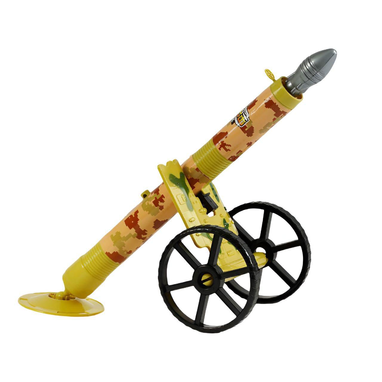 Іграшковий міномет 729-40 механічний принцип роботи 3 снаряди з підсвічуванням Зелений Іграшковий міномет 729-40 механічний принцип роботи 3 снаряди з підсвічуванням Зелений