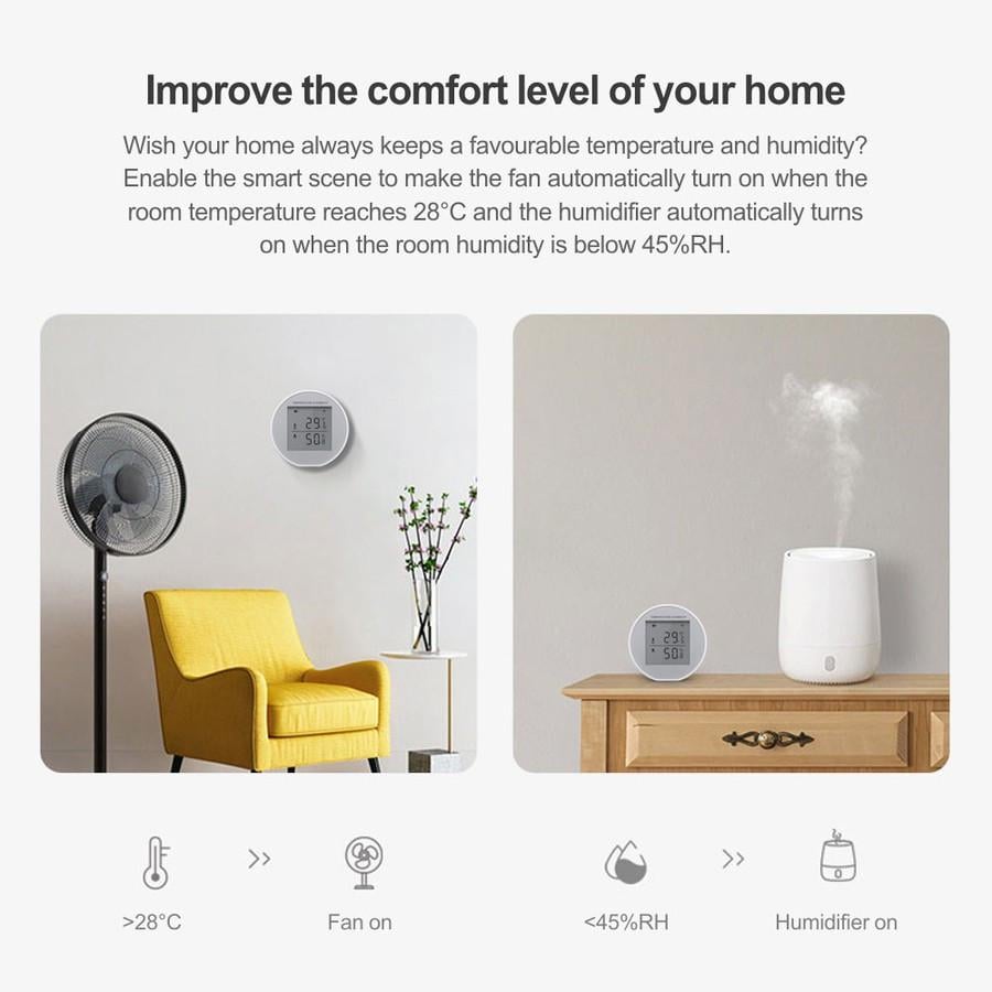 Датчик температури та вологості Tuya Wifi смарт з екраном сигналізація та повідомлення про зміну температури журнал вимірювань - фото 6 Датчик температури та вологості Tuya Wifi смарт з екраном сигналізація та повідомлення про зміну температури журнал вимірювань - фото 6