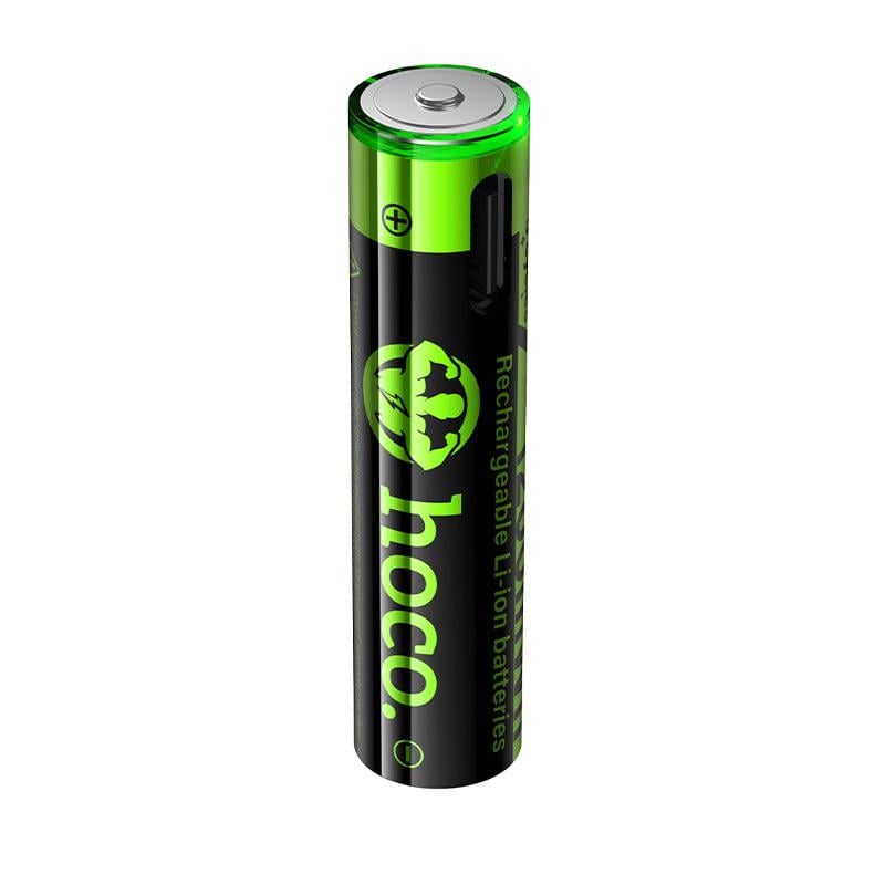 Батарейка аккумуляторная Hoco JA4 AAA 1,5V 320 mAh с портом USB-C для подзарядки 2 шт. (24404)